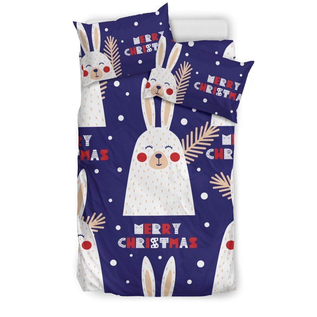 Merry Christmas Bunny Bedding Set-6teenth World™-Bedding Set-US Twin-Vibe Cosy™