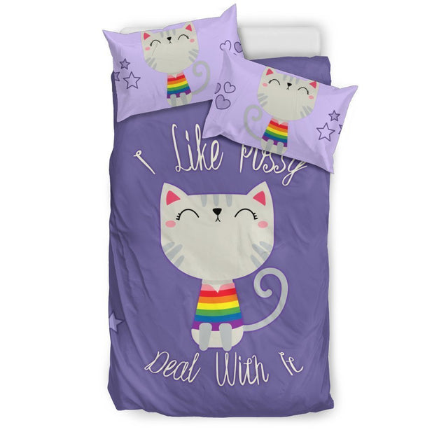 I Like Pussy Deal With It Bedding Set-6teenth World™-Bedding Set-US Twin-Vibe Cosy™