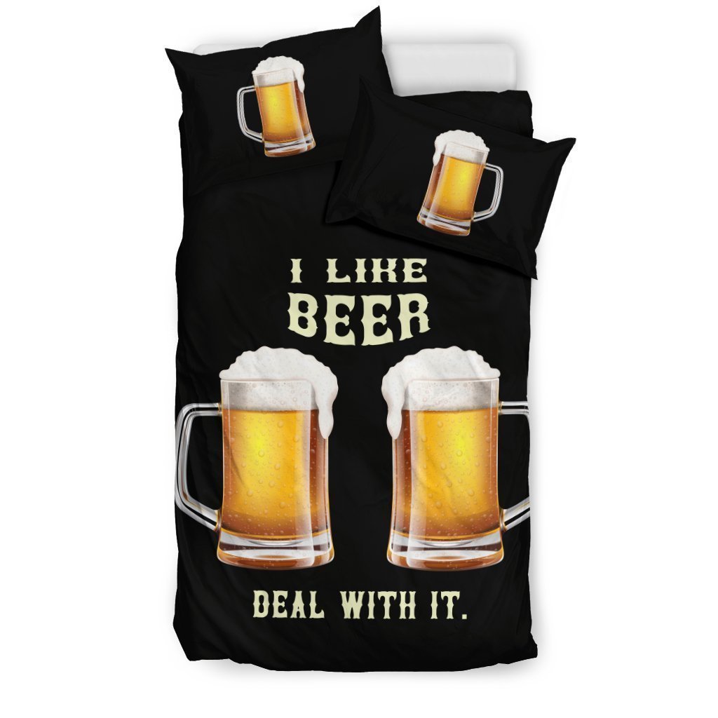 I Love Beer Deal With It Bedding Set-6teenth World™-Bedding Set-US Twin-Vibe Cosy™