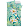 Hawaiian Bedding Set - Hawaii Plumeria Flower - AH-BEDDING SETS-Phaethon-US Twin-Black-Polyester-Vibe Cosy™