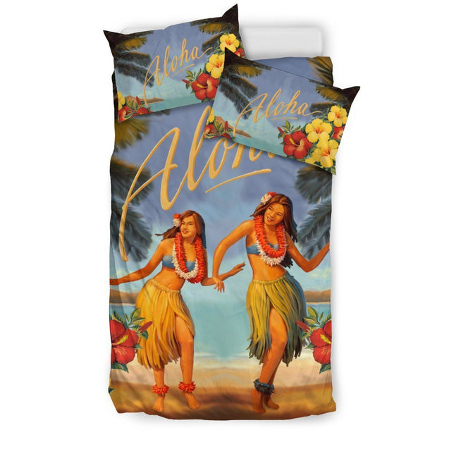 Aloha Hawaiian Bedding Set - AH - K5-BEDDING SETS-Alohawaii-US Twin-Black-Polyester-Vibe Cosy™