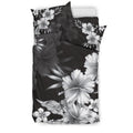 Hawaii Hibiscus Black And White Bedding Set - AH-BEDDING SETS-Alohawaii-US Twin-Black-Polyester-Vibe Cosy™