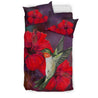 Hawaii Hummingbird And Hibiscus Bedding Set - AH-BEDDING SETS-Phaethon-US Twin-Black-Polyester-Vibe Cosy™