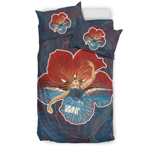 Hawaii Hibiscus Dance Bedding Set - AH-BEDDING SETS-Phaethon-US Twin-Black-Polyester-Vibe Cosy™