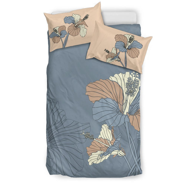 Hibiscus Bedding Set - AH-BEDDING SETS-Phaethon-US Twin-Black-Polyester-Vibe Cosy™