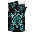 Turtle And Hibiscus Bedding Set - AH-BEDDING SETS-Alohawaii-US Twin-Black-Polyester-Vibe Cosy™
