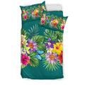 Hibiscus Bedding Set - AH-BEDDING SETS-Alohawaii-US Twin-Black-Polyester-Vibe Cosy™