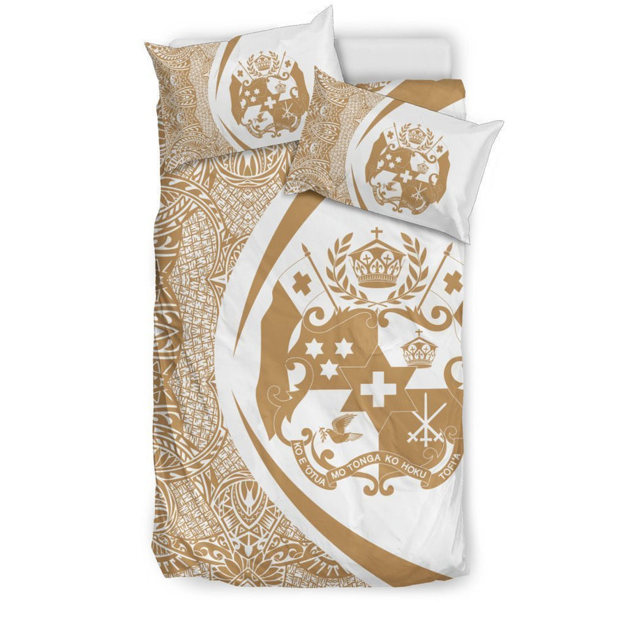 Tonga Coat Of Arms Polynesian Bedding Set - Circle Style 08 J9-BEDDING SETS-Phaethon-US Queen/Full-Vibe Cosy™