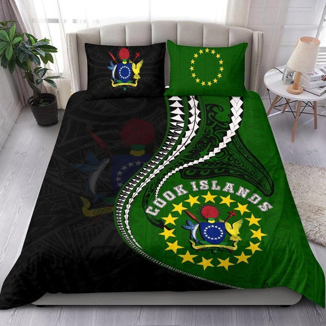 Cook Islands Bedding Set Polynesian Duvet Cover Set Kanaloa Tatau Bedding Set-Bedding Set-Huyencass-Twin-Vibe Cosy™