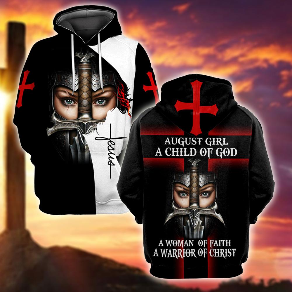 August Girl - I Am A Daughter Of God 3D All Over Printed Shirts For Men and Women TA040205S8-Apparel-TA-Hoodie-S-Vibe Cosy™