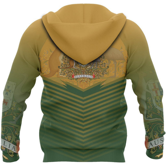 Australia Coat Of Arms Hoodie - Energy Style NNK 1447-Apparel-PL8386-Hoodie-S-Vibe Cosy™