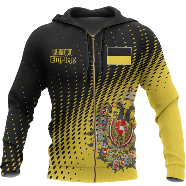 Austrian Empire Dots Zip Hoodie B DH007 NVD1274-Apparel-Dung Van-Zipped Hoodie-S-Vibe Cosy™