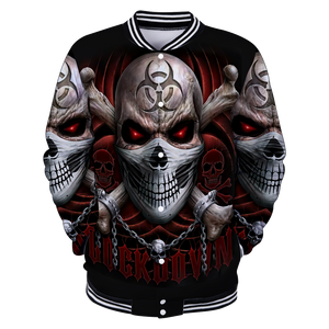Cool Skull Baseball jacket 3D All Over Printed Shirts DA03122001