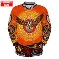 Aboriginal Eagle Flying into Sunset Custom name 3D printed winter shirts