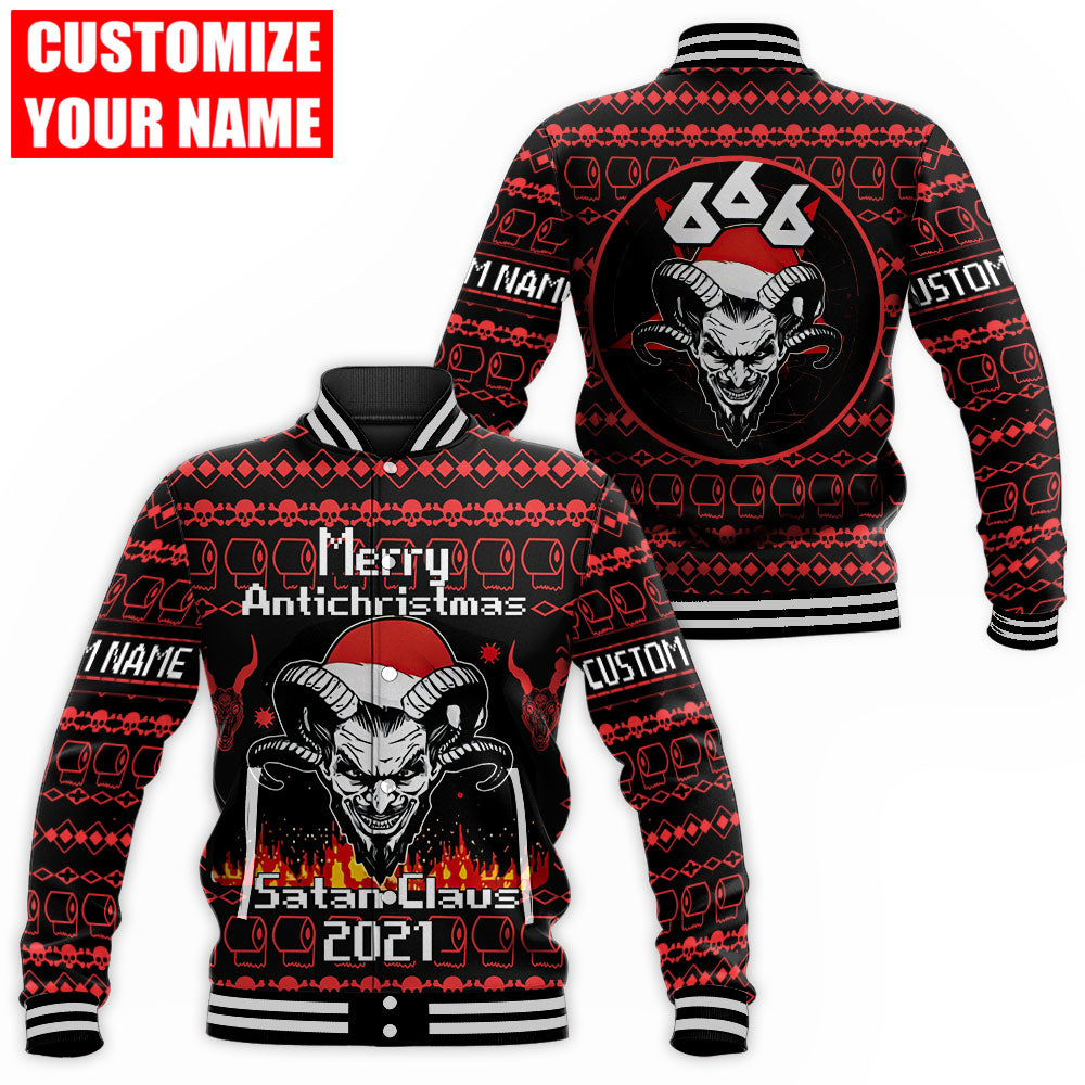 Customize Name Skull Satanic 3D All Over Printed Unisex Shirts