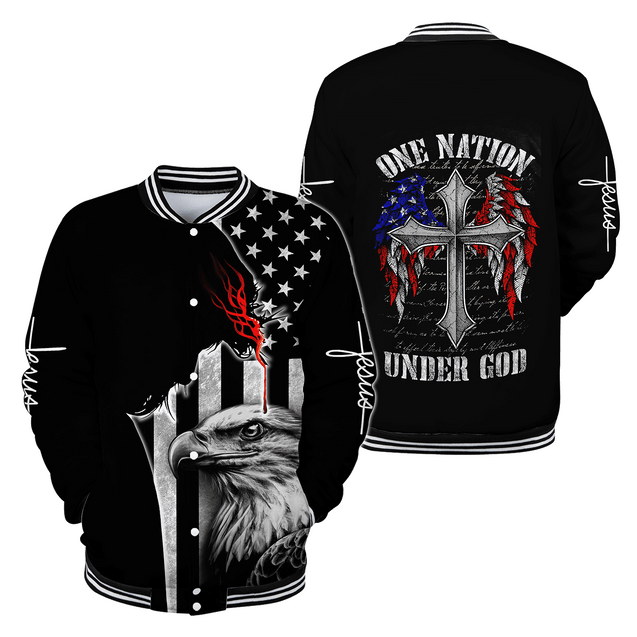 One Nation Under God 3D All Over Printed Unisex Shirts