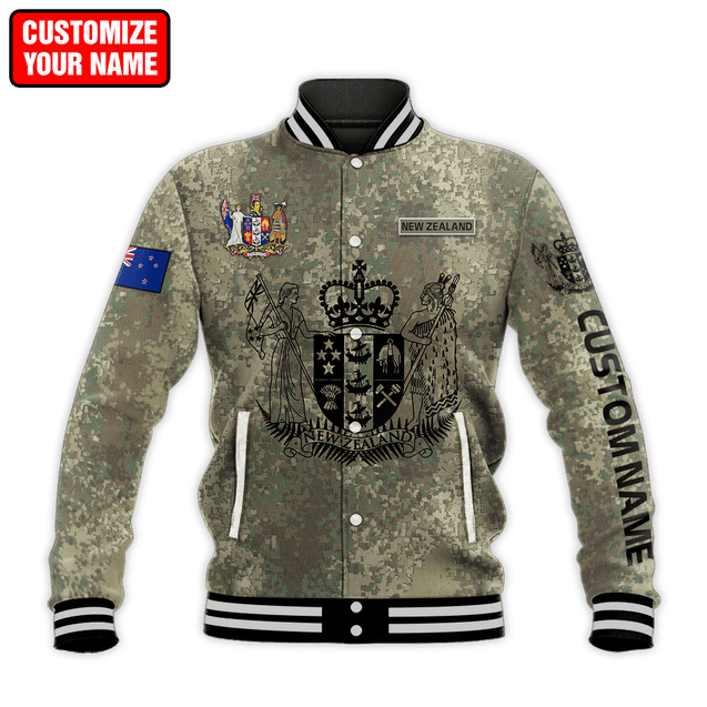 Custom Name New Zealand Aotearoa Coat Of Arm Army 3D All Over Printed Unisex Shirts