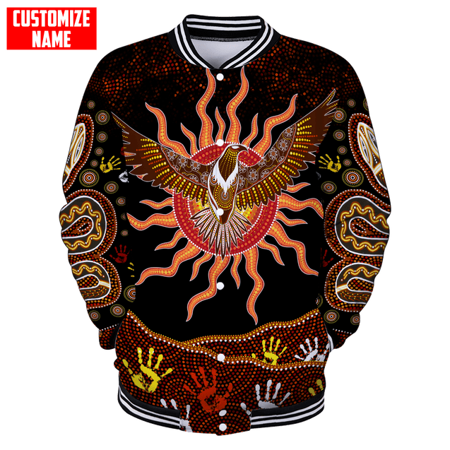 Aboriginal Wedge tailed Eagle Custom name 3D printed winter shirts