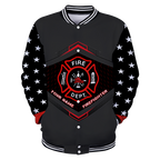 Customize Name Firefighter Baseball Jacket 3D All Over Printed Shirts MH22032102