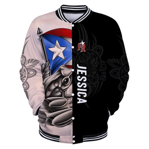 Customize Name Common Coquí Puerto Rico Baseball jacket For Men And Women MH23022104