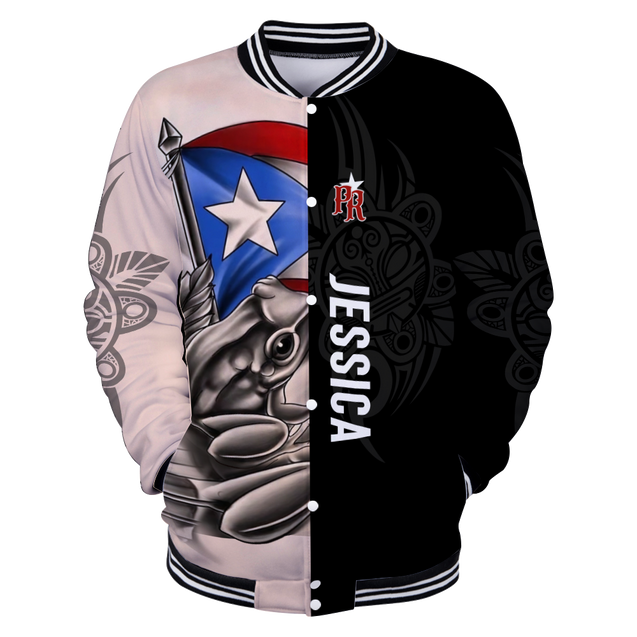 Customize Name Common Coquí Puerto Rico Baseball jacket For Men And Women MH23022104