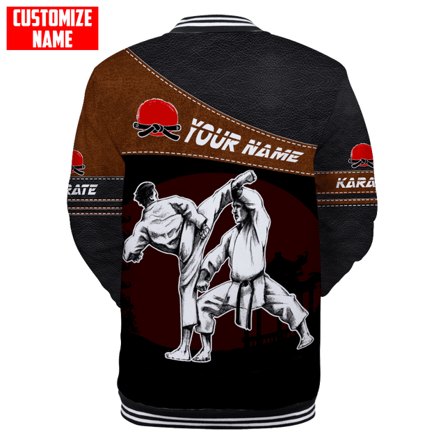 Customized Name Karate Baseball jacket 3D All Over Printed Shirts