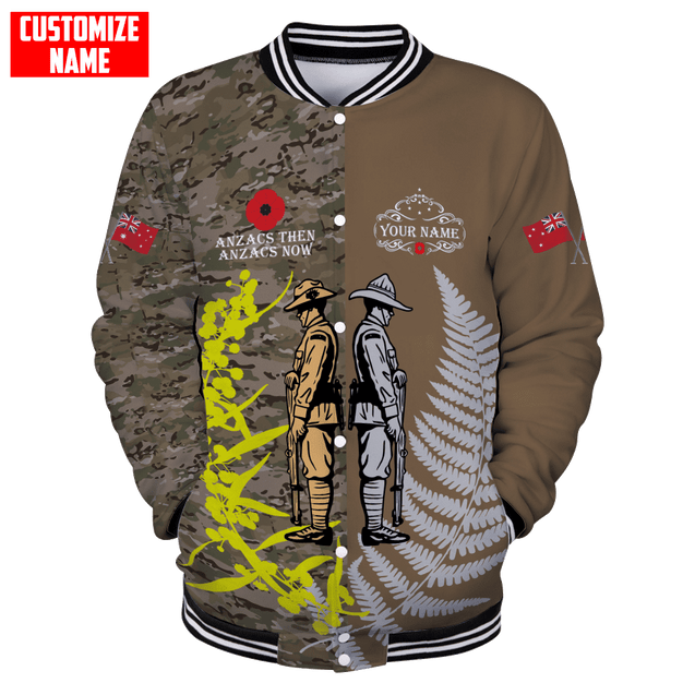 Custom name Anzac day The ode remembrance Soldier 3D printed shirts