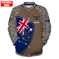 Custom name Anzac day Australia Army 3D printed shirts