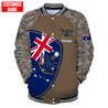 Custom name Anzac day Australia Army 3D printed shirts