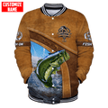 Custom name Bass Fishing Jumping 3D printed shirts