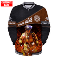 Customized Name Firefighter Baseball Jacket 3D All Over Printed Shirts