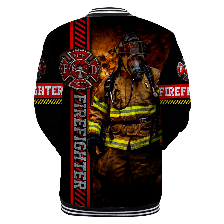 Brave Firefighter Baseball jacket 3D All Over Printed Shirts TNA10132003