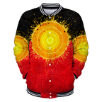 Aboriginal Flag Indigenous Sun Painting Art 3D design shirts