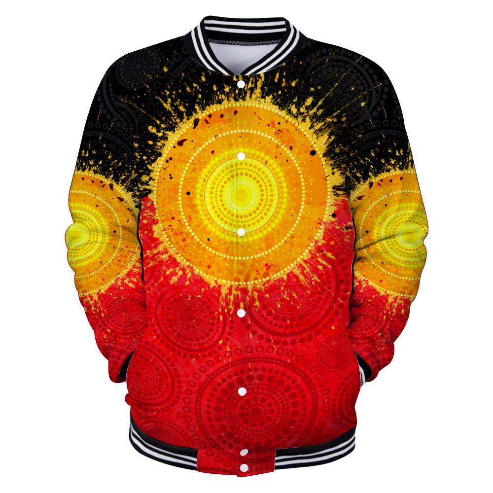 Aboriginal Flag Indigenous Sun Painting Art 3D design shirts