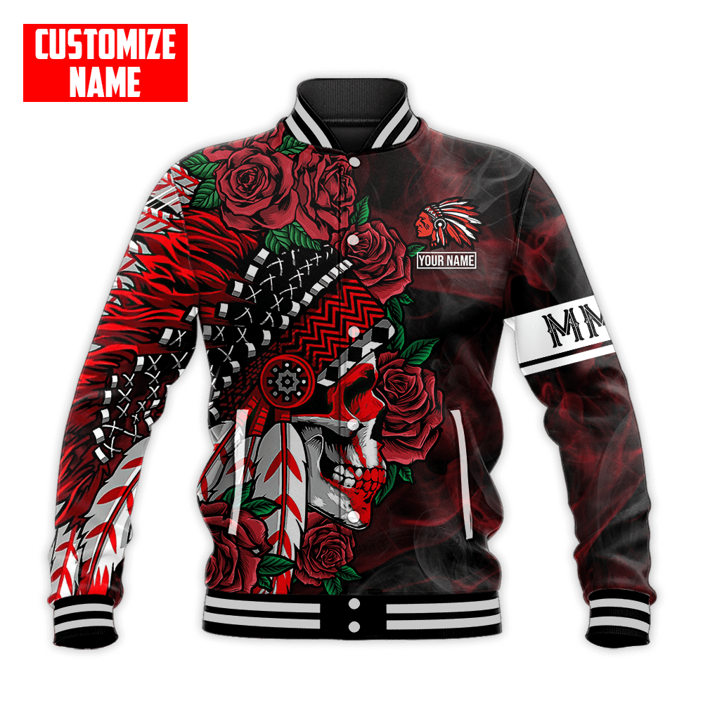 Customized name Native American Chief Skull MMIW Red Hand 3D All Over Printed Shirts