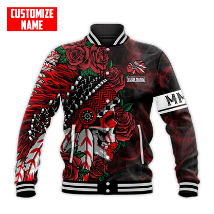 Customized name Native American Chief Skull MMIW Red Hand 3D All Over Printed Shirts