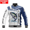 Custom name Tuna fishing Catch and Release 3D Design Fishing Baseball Jacket