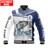 Custom name Striped Bass fishing Catch and Release 3D Design Fishing Baseball Jacket