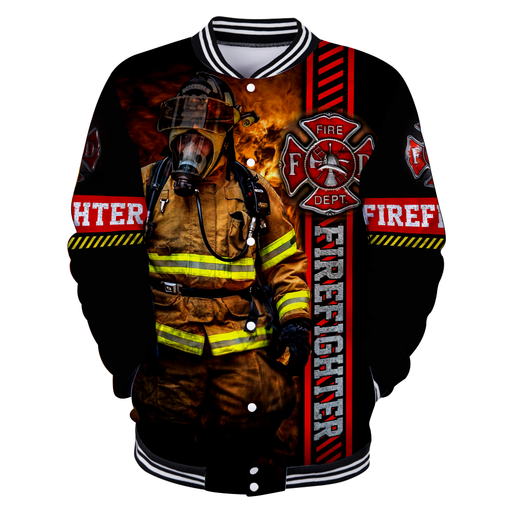 Brave Firefighter Baseball jacket 3D All Over Printed Shirts TNA10132003