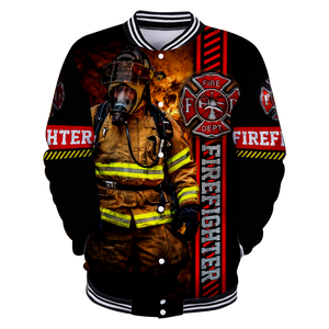 Brave Firefighter Baseball jacket 3D All Over Printed Shirts TNA10132003