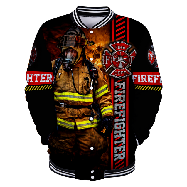 Brave Firefighter Baseball jacket 3D All Over Printed Shirts TNA10132003