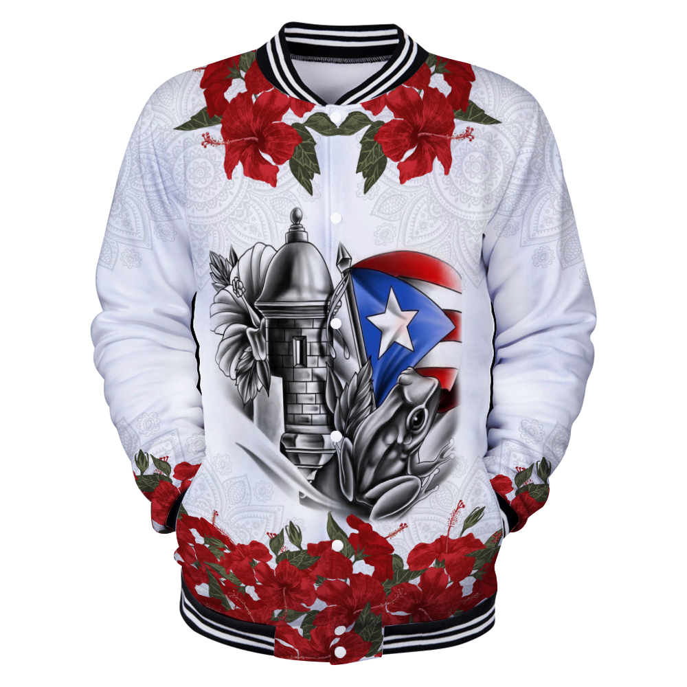 Maga Flower Puerto Rico Baseball jacket 3D All Over Printed Shirts MH24022104