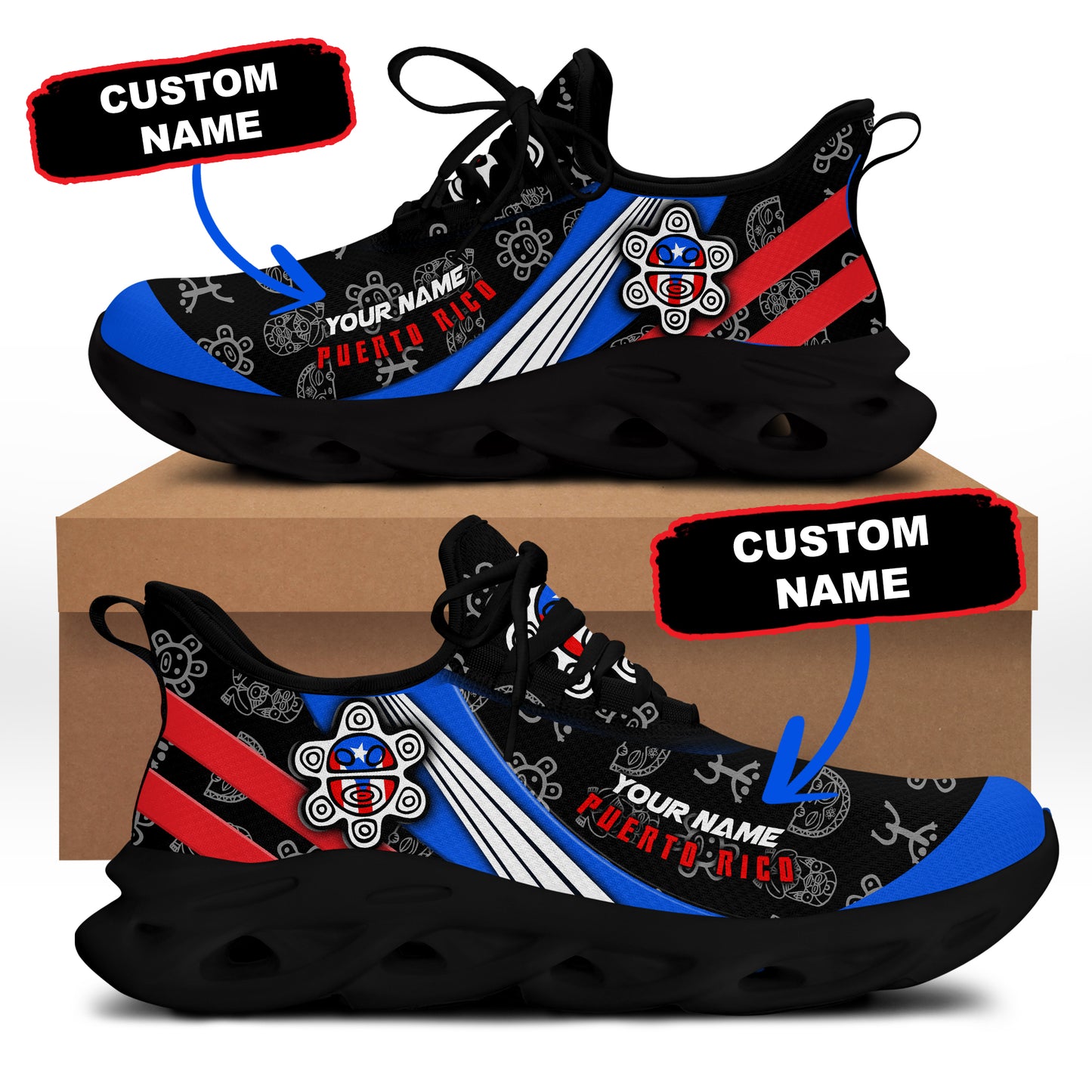 Customize Name Puerto Rico Clunky Sneaker