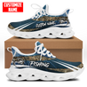 Bass fishing Sport - Blue version Custom name Clunky Sneaker Shoes