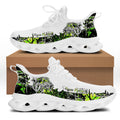 Green Largemouth Bass Fishing Muddy Camo Clunky Sneaker Shoes