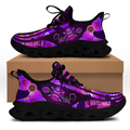 Aboriginal Purple Turtle Lizard Clunky Sneaker Shoes