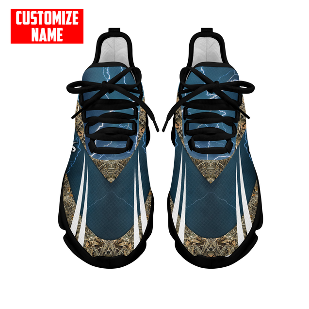 Bass fishing Sport - Blue version Custom name Clunky Sneaker Shoes