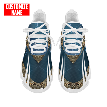 Bass fishing Sport - Blue version Custom name Clunky Sneaker Shoes