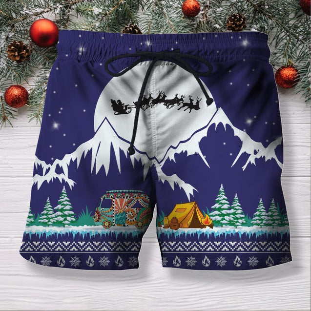 3D All Over Print Camping Christmas Hoodie-Apparel-NTH-Shorts-S-Vibe Cosy™