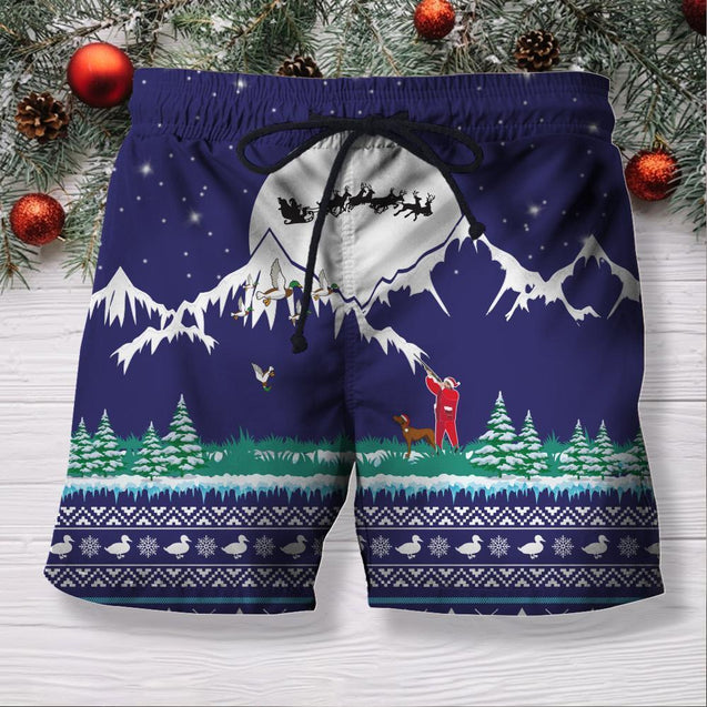 3D All Over Print Hunting Duck Christmas Hoodie-Apparel-HD09-Shorts-S-Vibe Cosy™